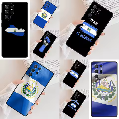 El Salvador National Flag Phone Case For Samsung Galaxy S24 S23 S22 S21 Ultra S10 Note 10 Pro S20 Plus FE S9 S8 Cover