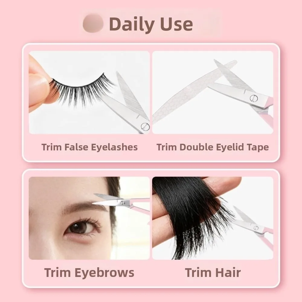 Small Eyebrow Trimming Scissors Portable Natural Sharp Makeup Scissors Dead Skin Clippers For Beginner Eyebrow Shaping