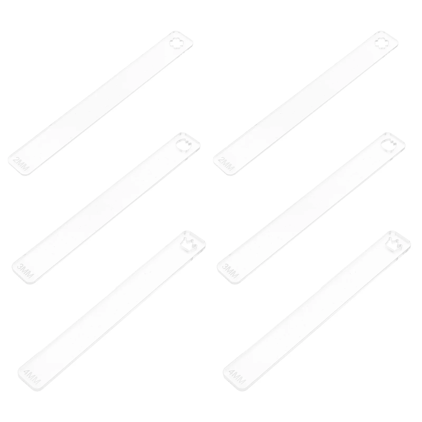 

3 Pairs Depth Guides Soft Ceramic Thickness Balance Ruler Acrylic Polymer Tools Pottery Making Supplies Modeling Clay
