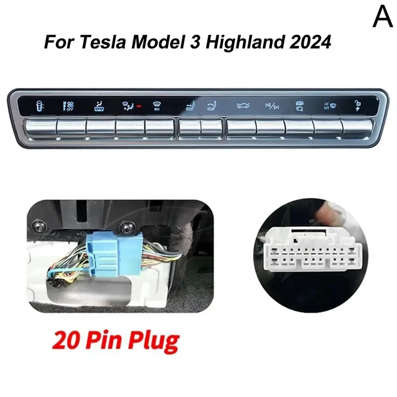 26/28 Pin Plug Screen Smart Physical Button For Tesla Model 3/Y Modification And Upgrade Central Control Physical Button Durable