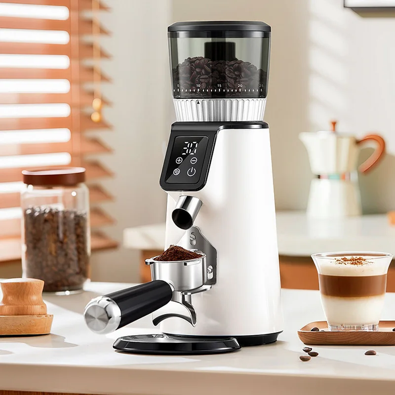 Electric Coffee Bean Grinder, 200G Bean Hopper, Conical Burr Grinder, Precise Grind Size Adjustment, Professional-Grade for Home