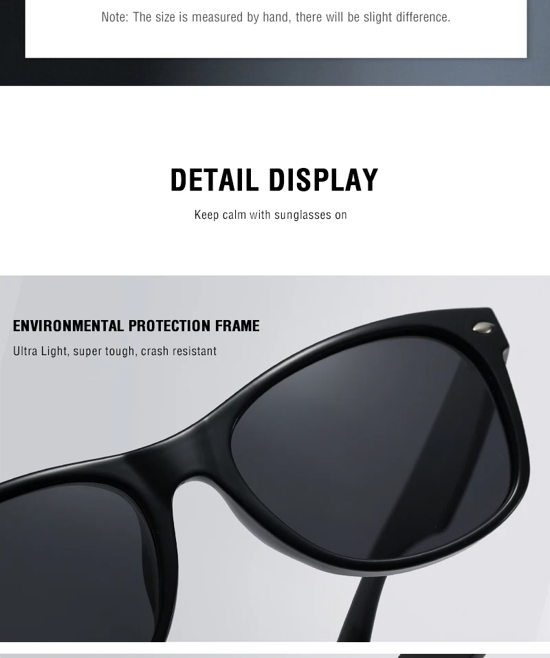 CRIXALIS Polarisierte Sonnenbrille für Herren, Retro-Spiegelbrille, für Herren, zum Fahren, Vintage, Reisen, Angeln, klassische Sonnenbrille für Damen, 400 – Detail 7