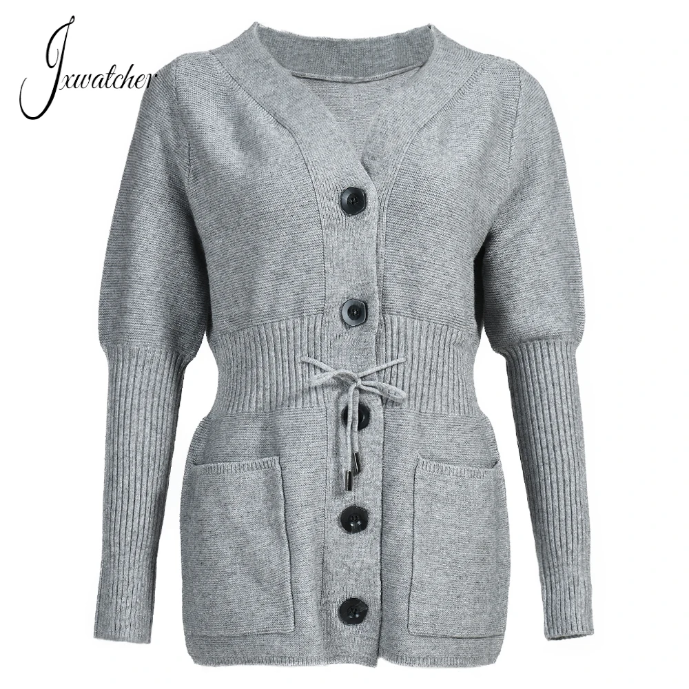 Jxwatcher-Cardigan en Cachemire à Manches sulfpour Femme, Pull à la Mode, Manteau de Printemps et d'Automne