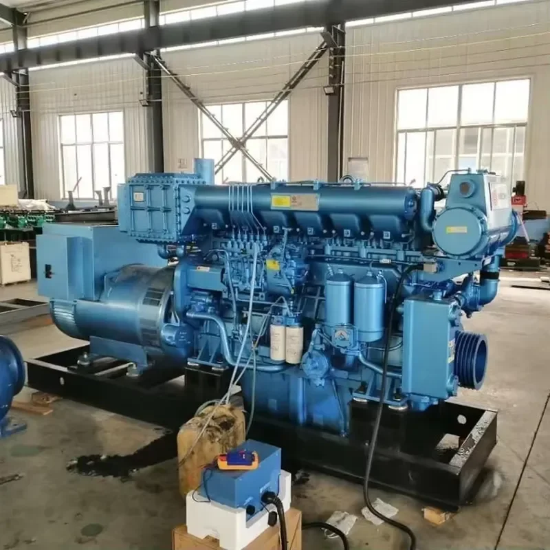 Weichai 280KW 350kva Marine Diesel Generator Set CCS Certificate Fishing Boat Rescue Ship Power Plant Industrial Backup