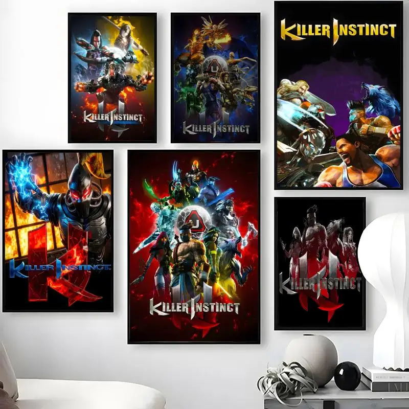 Póster K-Killer I-Instinct FTG, pegatinas artísticas de pared autoadhesivas impermeables, decoración de pared extraíble para sala de estar y dormitorio
