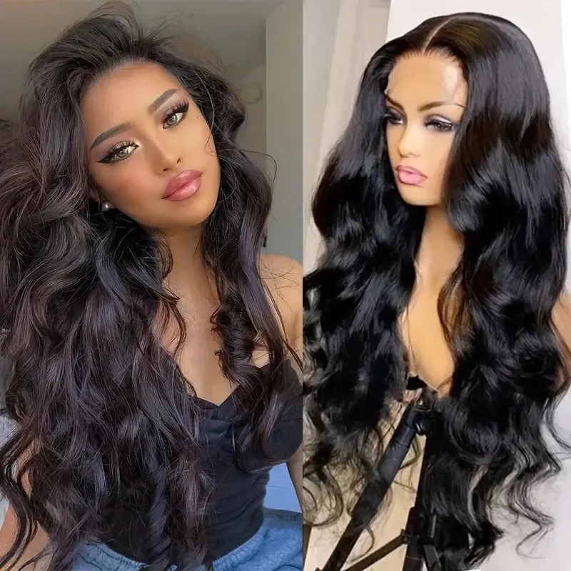 Rosabeauty Body Wave HD 13X6 Lace Frontal Human Hair Wigs13X4 Transparent Lace Front Glueless Water Wave Wig 32 Inches