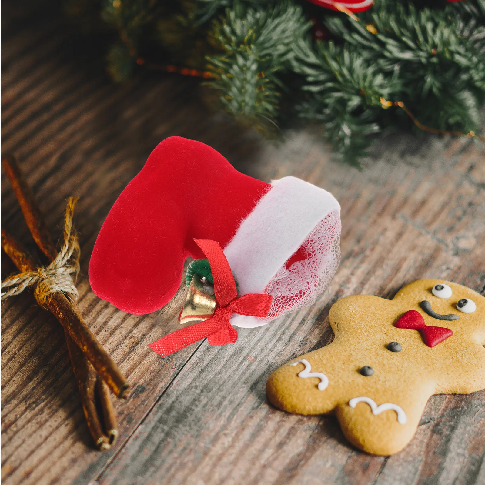 

8 Pcs Decor Decor Christmas Candy Shoes Tote Bags Kids Gifts Red Holiday Party Supplies Christmas Candy Boot DIY