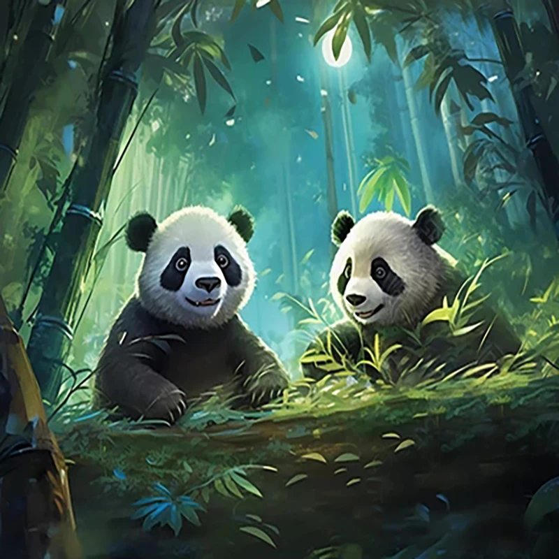 3D Wallpaper Cartoon Kindergarten Cute Panda Photo Wall Murals Children Kids Bedroom Wall Decals Wall Home Decor Papel De Parede