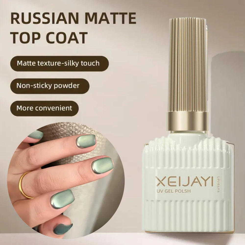 15ml Matte Top Coat Gel per unghie Texture liscia Polvere antiaderente Top opaco Gel per unghie Vernice semipermanente Smalto per unghie Top Coat Gel