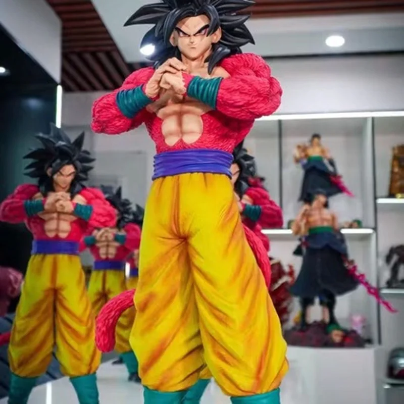 

Jt1/4 Congratulations On Getting Rich! Super Four Goku 53cm Cartoon Character Exquisite Figurine Anime Desktop Ornament Gift