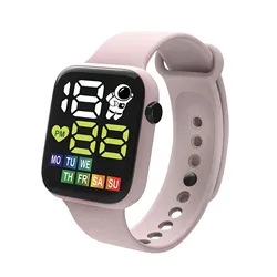 Montre électronique pour garçons et filles, montres de sport de plein air pour enfants, affichage LED, montre numérique multifonction, réveil