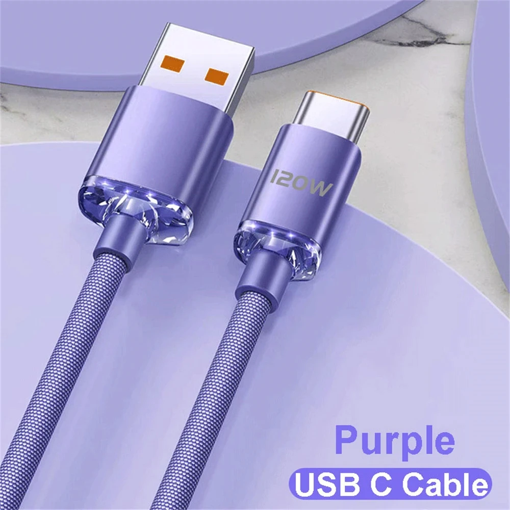 NNBILI 120 W 6A Schnellladung USB Typ C Schnellladekabel für Samsung S23 Xiaomi 14 Huawei Telefon Schnellladekabel Datenkabel 6