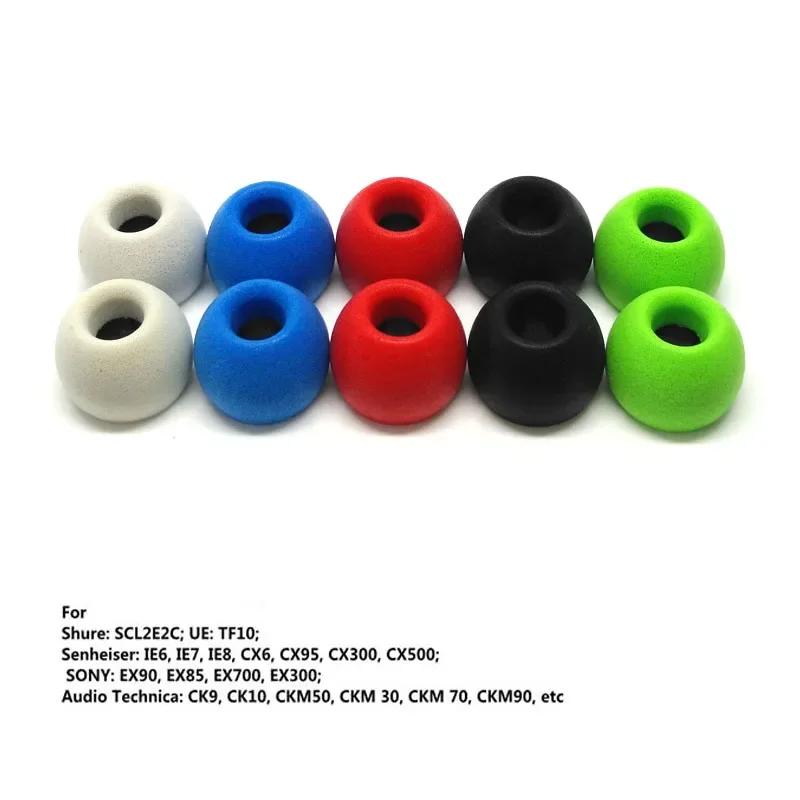 3 Pairs TS400 Eartips 4.9mm (L M S) Memory Foam Ear Tips For TWS In-Ear Earphones Soft and Easy-to-Replace Earmuffs Accessories
