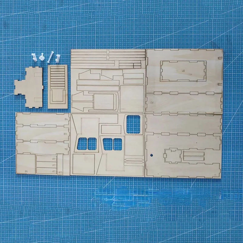 1/18 Box Rescue Ship Model Push Work Ship Kit DIY Wooden Assembly Ship Model Kit