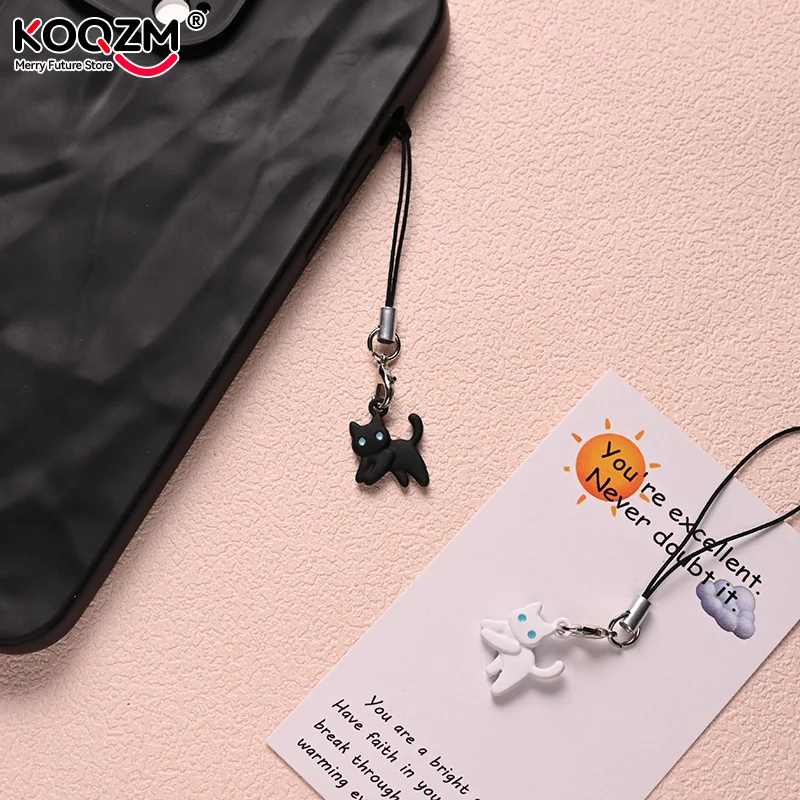 

Милый модный брелок с изображением кота, мультяшная цепочка для мобильного телефона, камера, наушники, подвеска, сумка, декоративные аксессуары, кавайный брелок, подарки