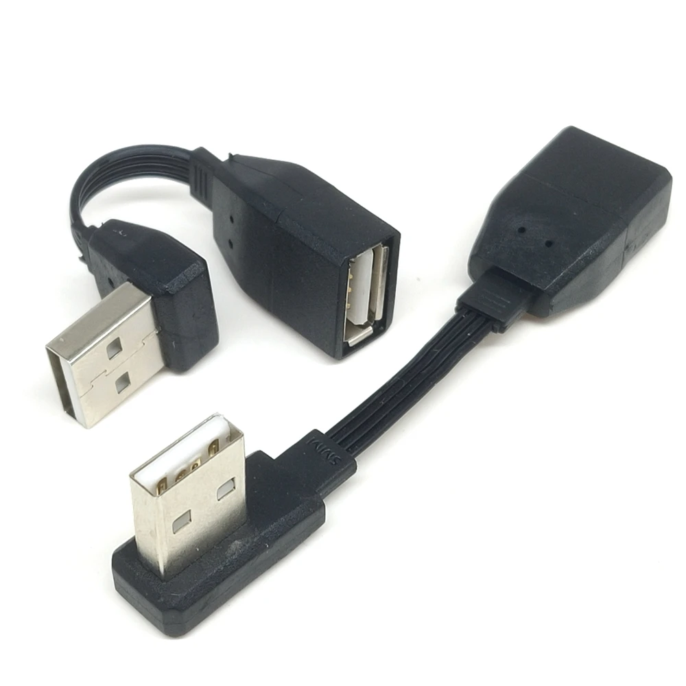 5cm 20cm 50cm 90 Grad Up & Down & Links & Rechts Abgewinkelt USB 2.0 EINE Männlichen zu USB Verlängerung Adapter Schwarz kabel