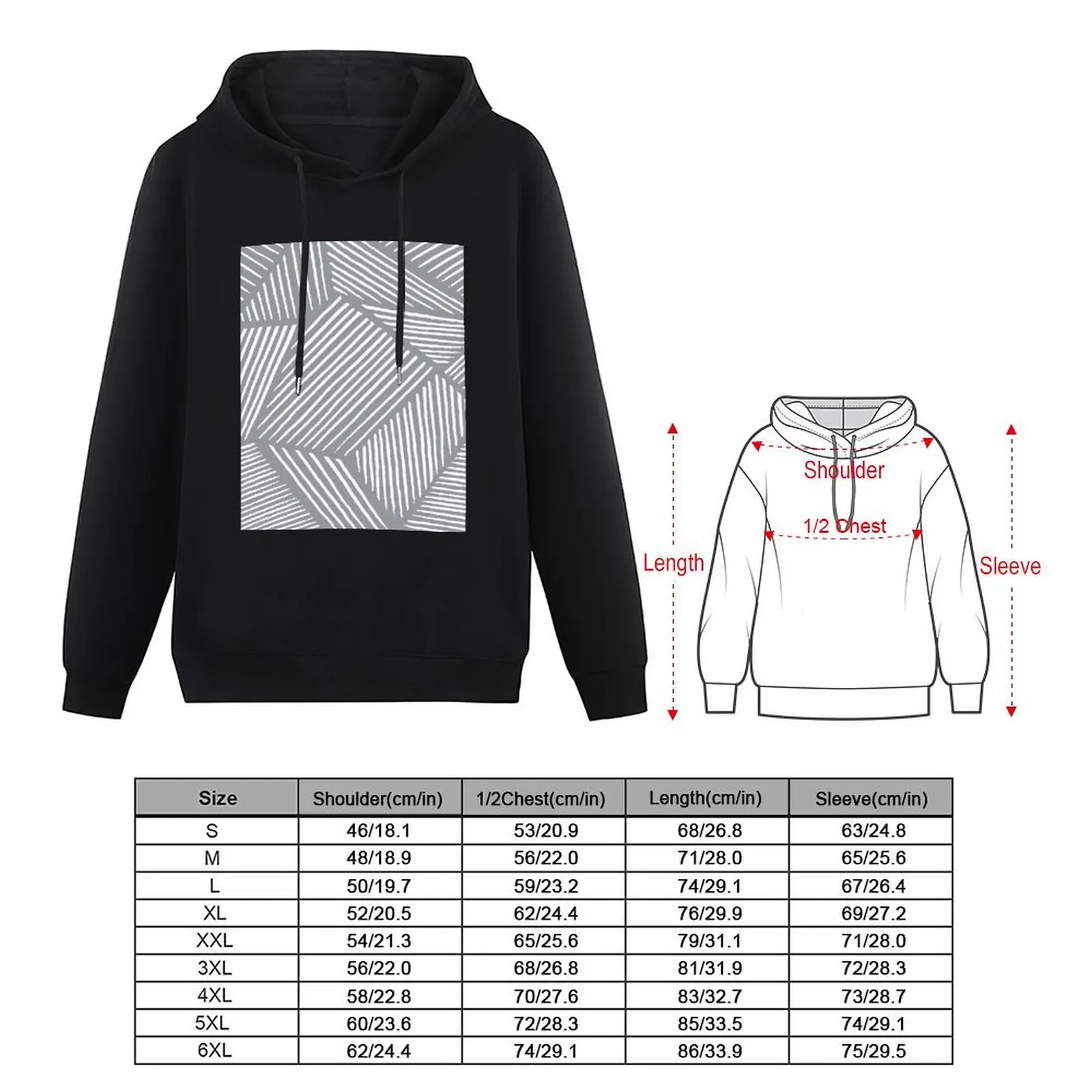 Japandi Minimal Modern Geometric Grey Pullover Hoodie korean autumn clothes man hoodie