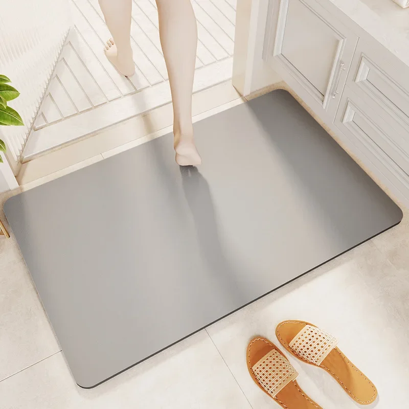 40x60cm Diatomaceous Earth Bathroom Mat Non-Slip Super Absorbent Quick Drying Shower Mats Acessório Para Banheiro Moderno