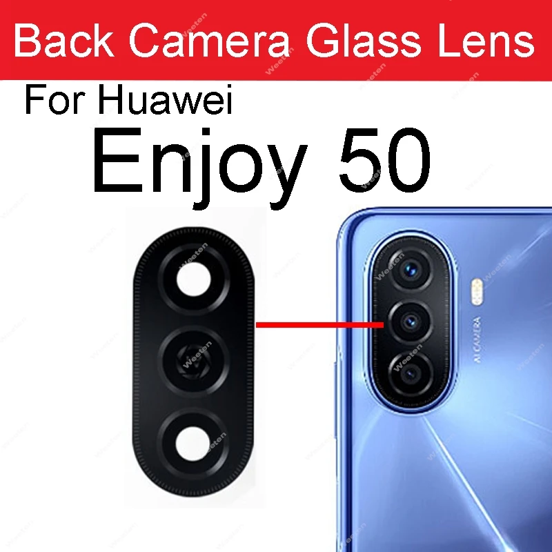 For Huawei Enjoy 50 Pro 50 Plus 50pro 50Z Back Camera Glass Lens Rear Camera Glass Lens with Sticker Replacement Parts