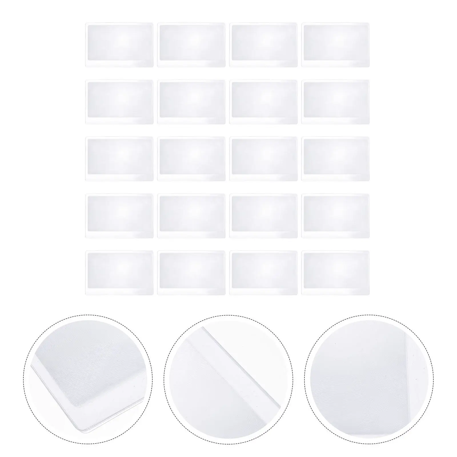 10Pcs Credit Card Sized Magnifying Lens 5X Flat Optical Fresnel Sheet Pocket Wallet Bookmark Magnifier for Reading Small Print
