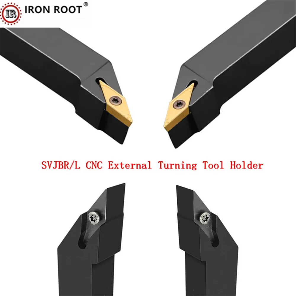 IRON ROOT SVJBR, SVJBL 1212H11 1616H11 2020K11 2525M11 3232P11 External Turning Tool Holder CNC Lathe Tool For VBMT 110308