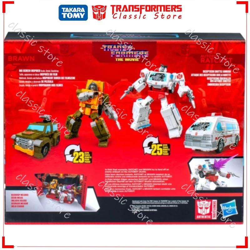 In magazzino Classic Transformers Toys Studio Series SS-86-27 Brawn & SS-86-28 Ratchet Cybertron Autobots Action Figures da collezione