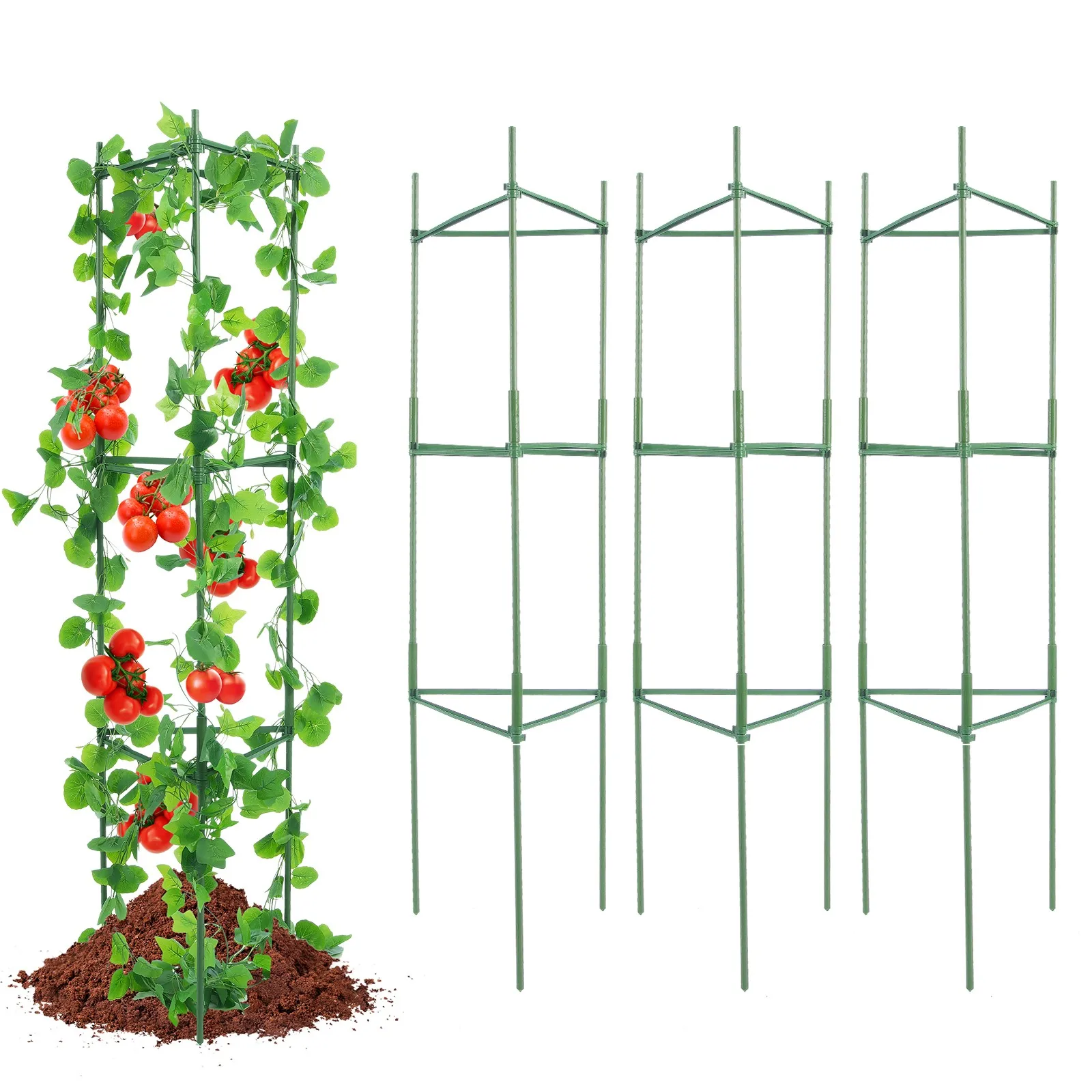 6 Packs Tomato Cages for Garden 48 Tomato Plant Stakes Support Cage