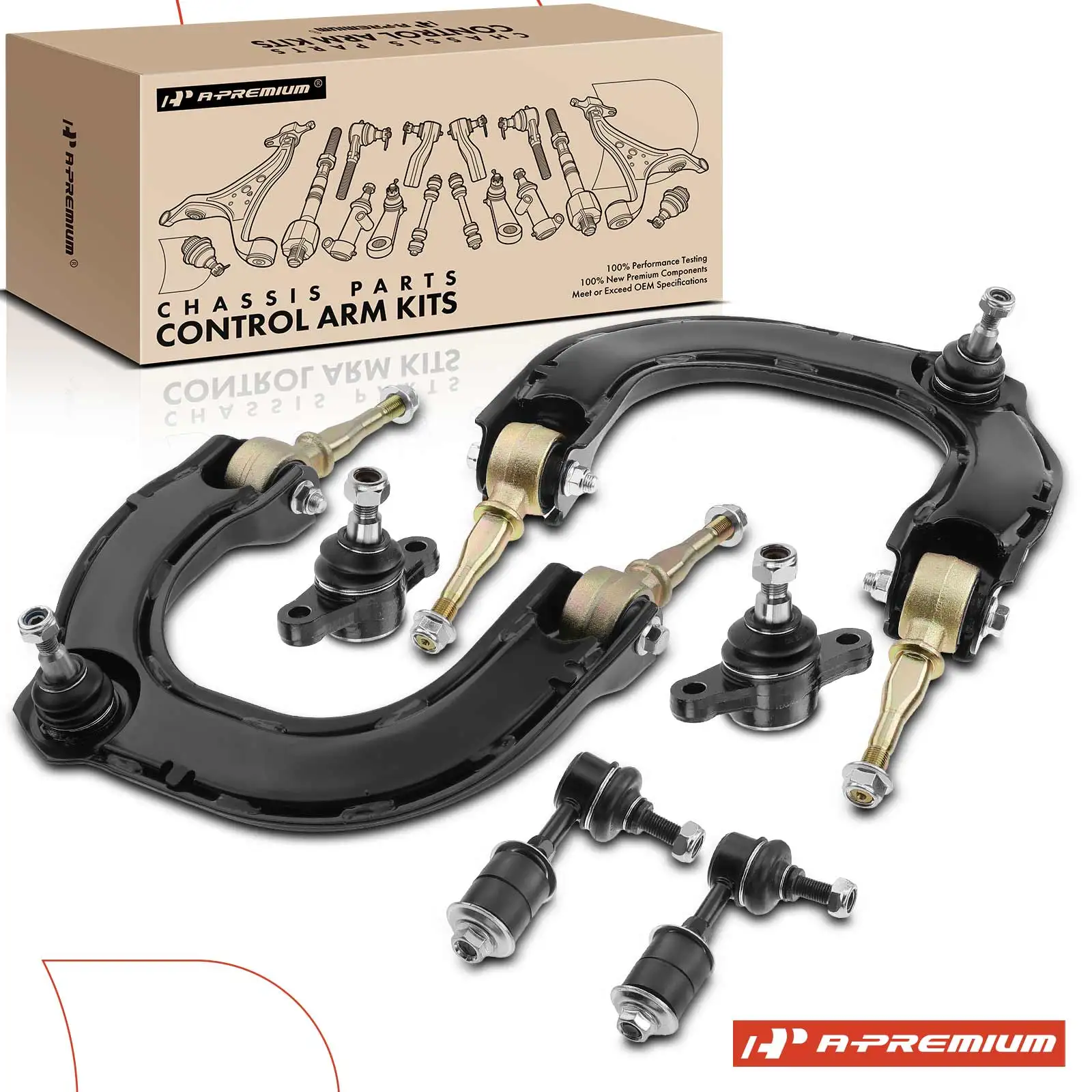 A-Premium 6x Control Arm and Stabilizer Bar Link for Hyundai Sonata 1999-2005 XG300 2001 XG350 Kia Optima Magentis 2001-2006