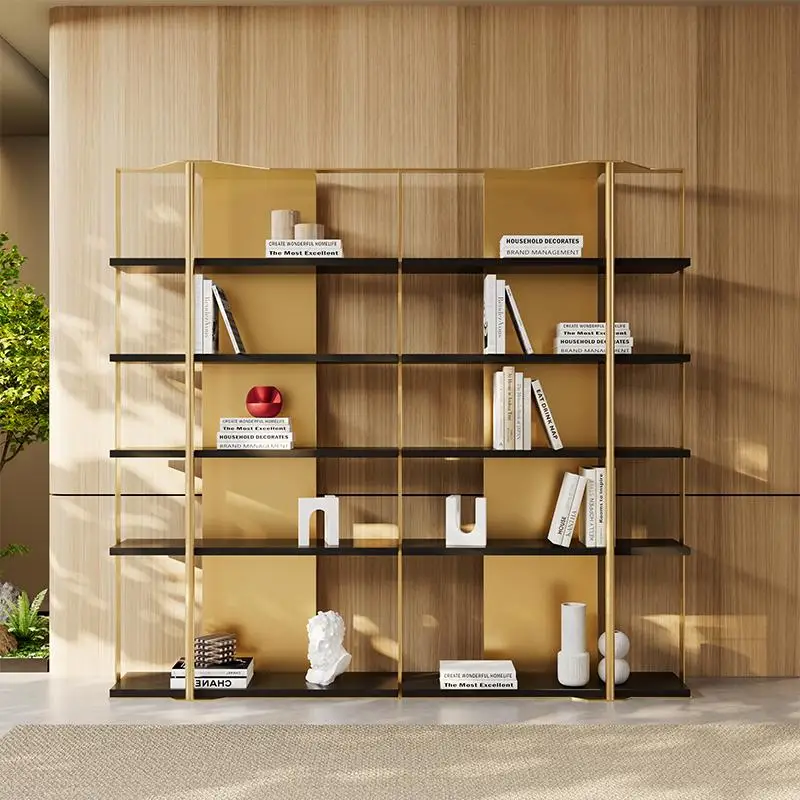 

Stainless Steel Floor Office Shelf Storage Rack Display Rack Bogu Rack Designer Italian Minimalist Bookcase