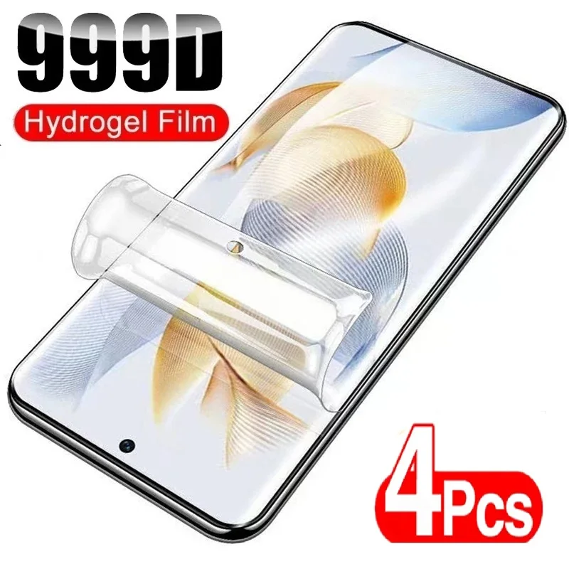 4-teiliger Hydro gel film für vivo x100 ultra 90 80 70 60 50 pro plus v30 v23 v21 Displays chutz folie für iqoo 10 9 8 pro
