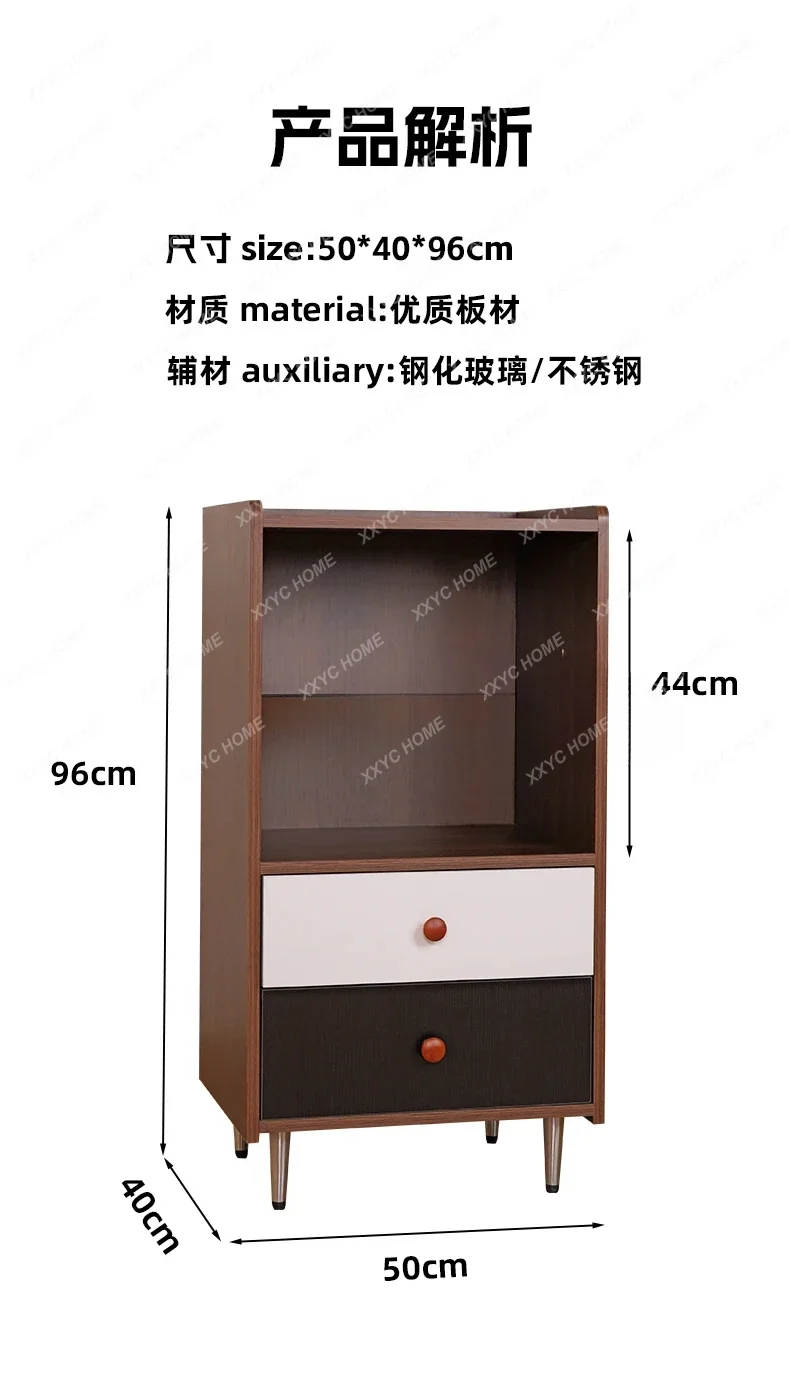 خزانة جانبية لتناول الطعام على طراز العصور الوسطى، خزانة تخزين متعددة الوظائف من الخشب الصلب #5