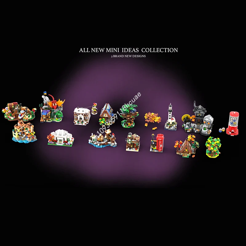 5400 stks MOC Mini Ideeën Collectie nan Model bouwstenen Monteren idee DIY Modulaire Architectuur speelgoed Verjaardag kerstcadeaus