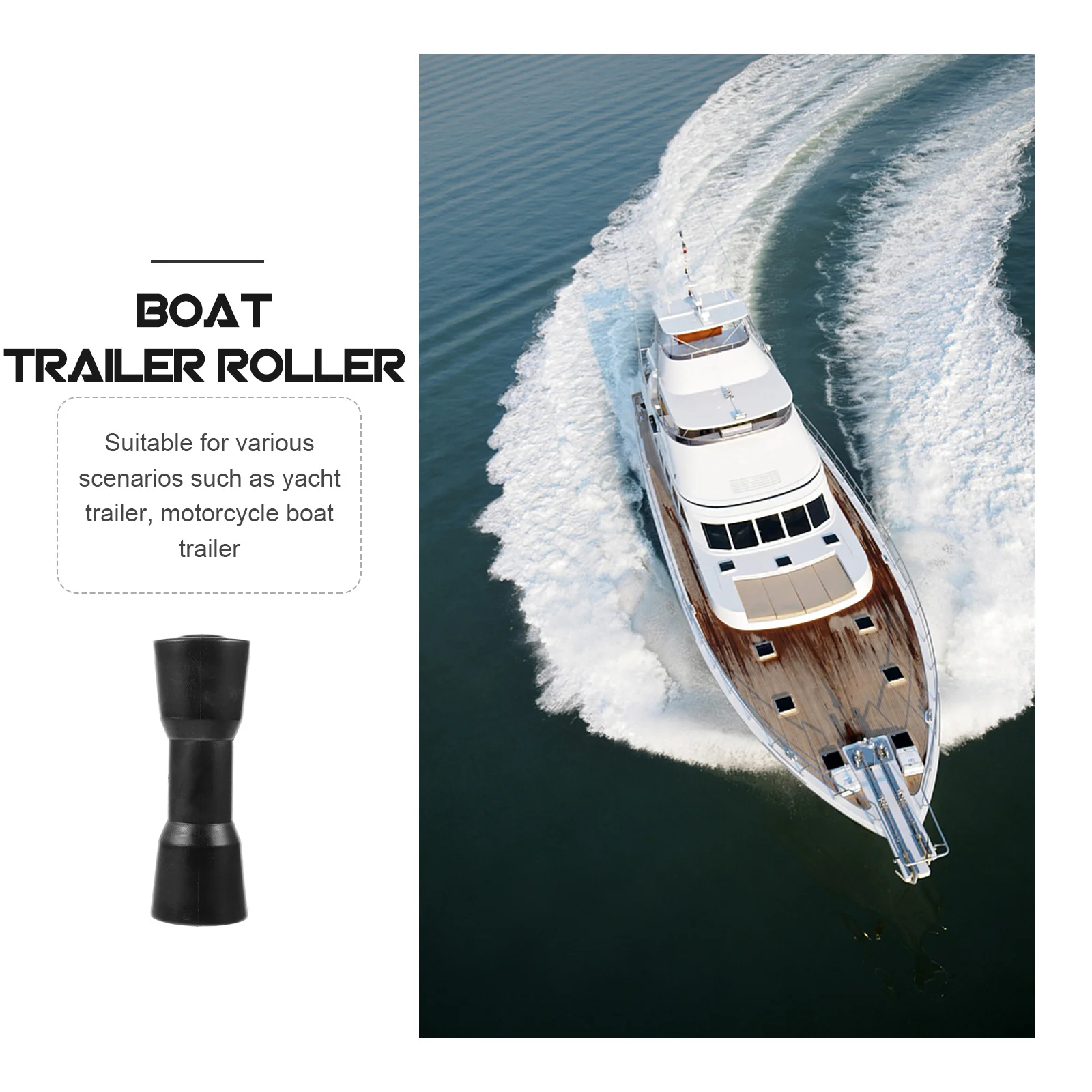 

Plastic Bow Roller High Wear Resistance Boat Trailer Roller Replacement Plastic Boat Trailer Parts for Yacht and Motorcycle