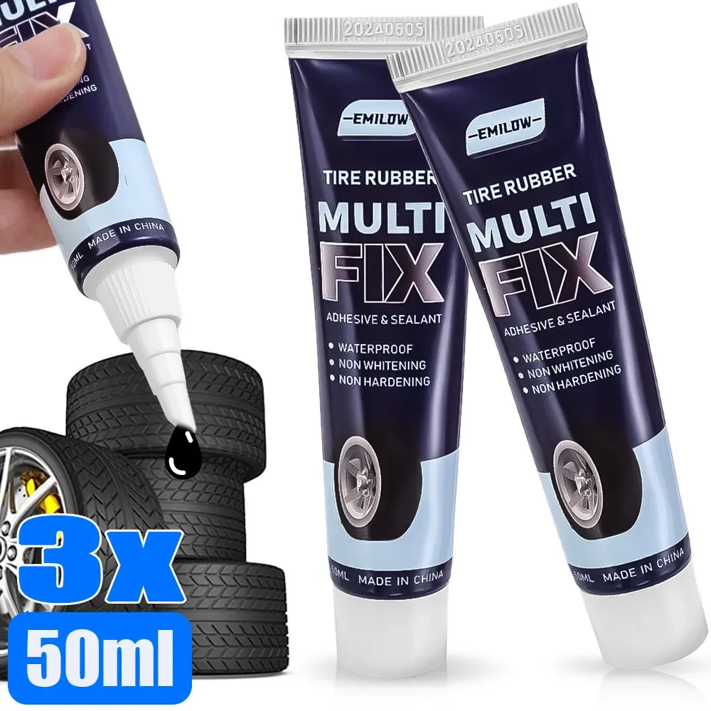 Car Seal Tire Glue Crack Repair Adhesive Rubber Bonding Glue Sidewall Puncture Tire Repair Kits Multifunctional Instant Glue