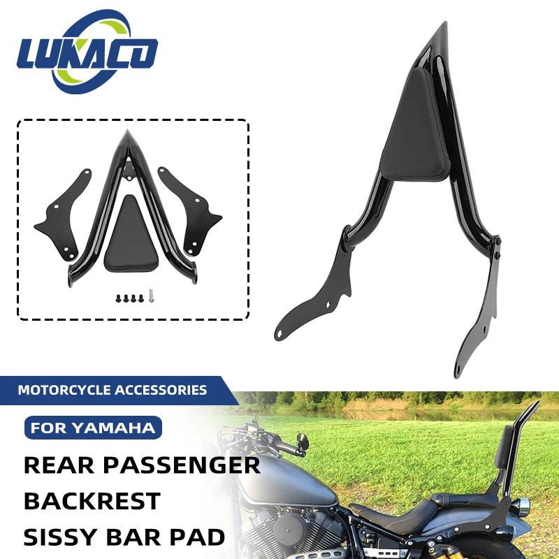Respaldo desmontable negro para motocicleta, barra Sissy trasera para pasajero, para Yamaha Bolt 950 XV950 XVS 950 2013 2014 2015 2016 2017-2025