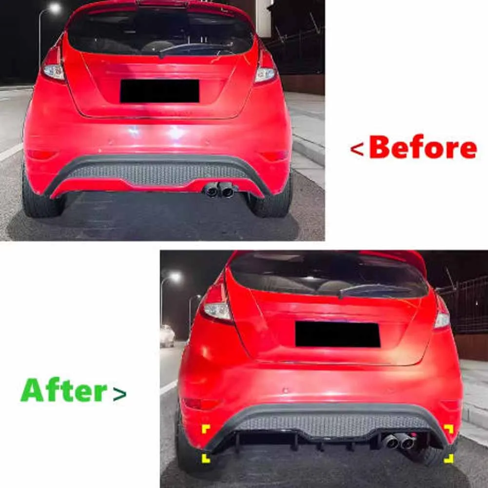 Car Accessories 2012 2013 2014 2015 2016 2017 For Ford Fiesta ST MK7 Rear Bumper Diffuser Lip Parts Exterior Splitter Body Kit view 3