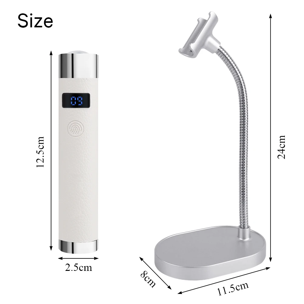 AI Smart Sensor UV LED Gooseneck Nail Lamp Fast Gel Curing Dryer Stand