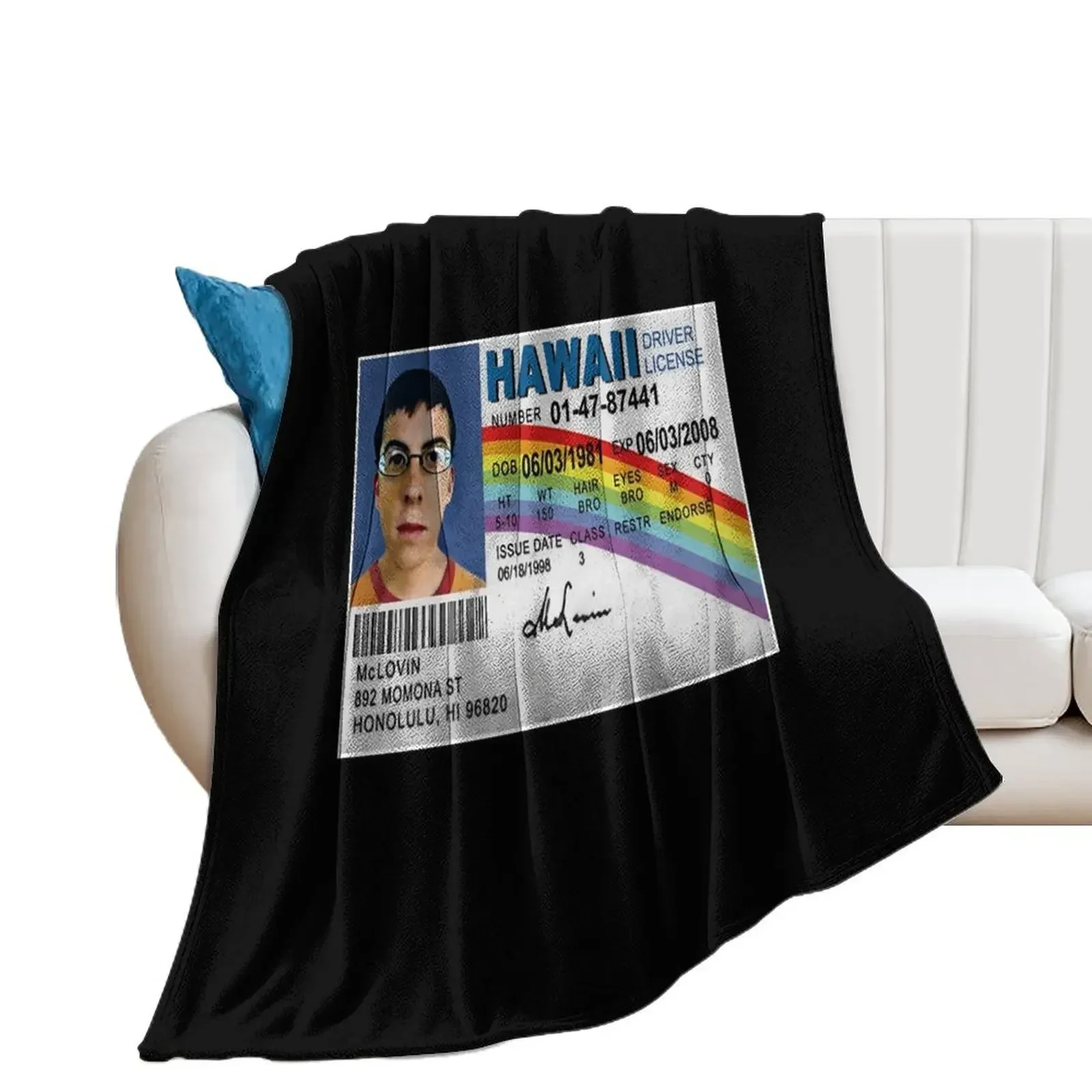 

McLovin Throw Blanket Beautifuls Designers Hairys decorative Blankets