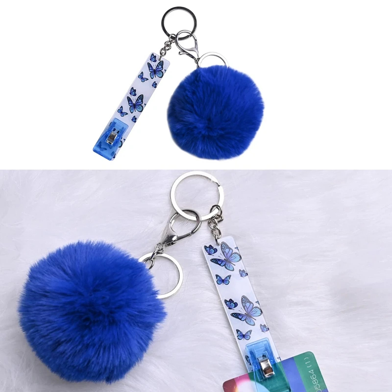 AB25-Card Grabber Keychain Card Puller For Long Nails ATM Card Clip Contactless Card Extractor For Women