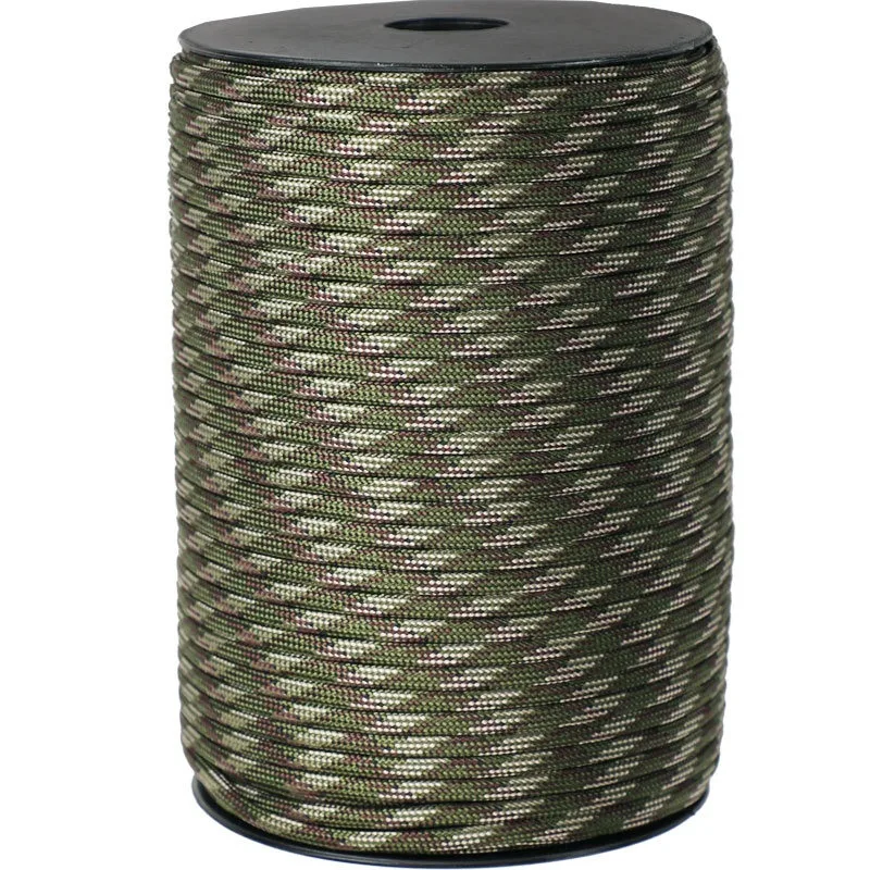 9 Kerne 550 Paracord-Schnur 100 m 328 Fuß Durchmesser 4 mm für Outdoor-Camping-Überlebens-Lanyard Fallschirmseil Wanderzelt-Zubehör – Detail 12