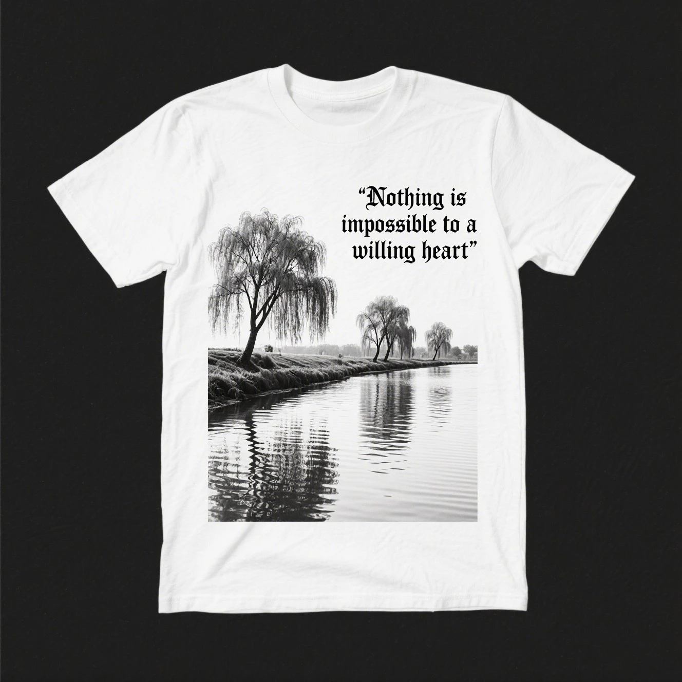 

Lakeside Flower Graphic Printing Summer Luxury Brand Cotton Men's and Women's T-Shirts Short Sleeves Trendy Fashion Clothing