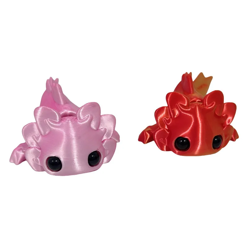 3D-gedrucktes kleines Tier-Set, gemeinsames süßes Salamander-Baby, 3D-gedruckte Tiere für Zuhause, Büro, Basteln, bedruckte Figuren, Weihnachtsgeschenke