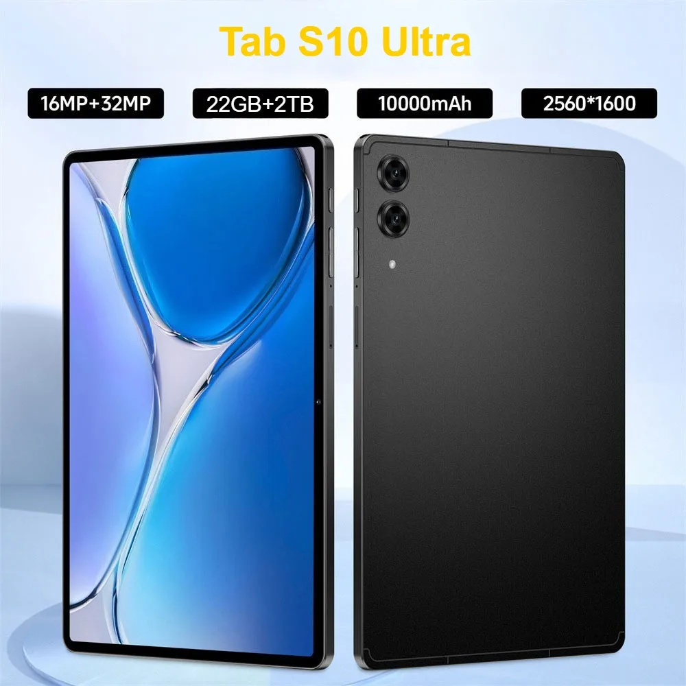 

Brand New Tab S10 Ultra Original 10.1 HD Tablet 5G Dual SIM Children's Tablets Android 15 10000mAh Global Version 22GB+2TB Tab