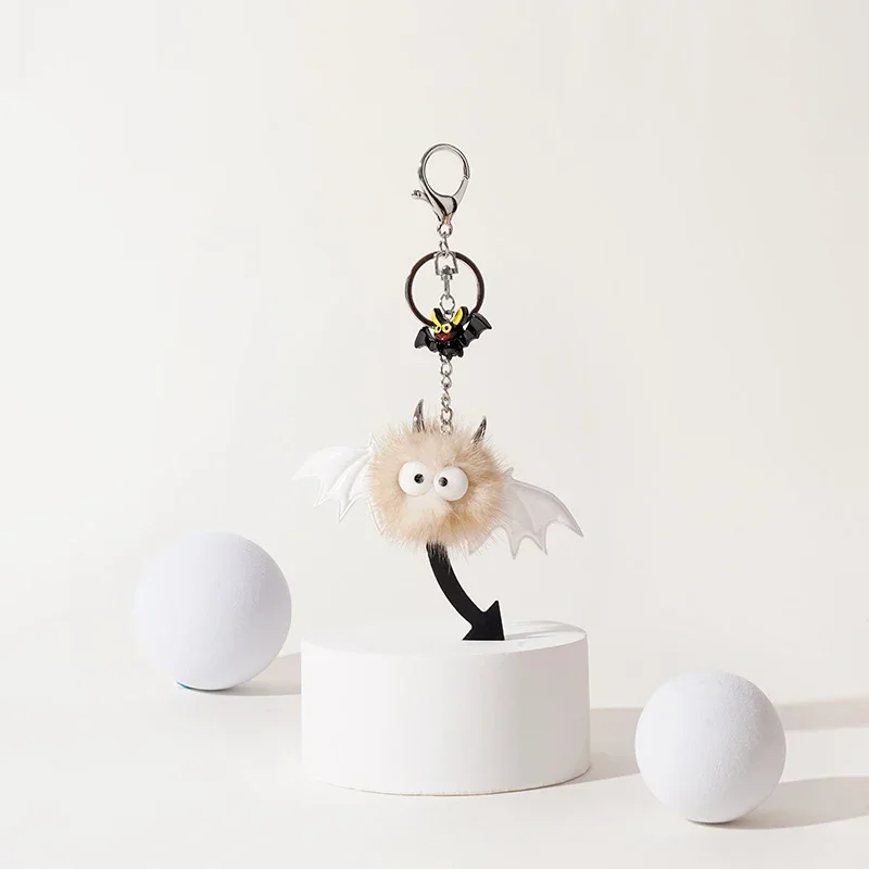 Kawaii petit diable queue sac pendentif en peluche poupée poilu elfe en peluche pendentif voiture porte-clés sac à dos décoration ornement pendentif cadeaux