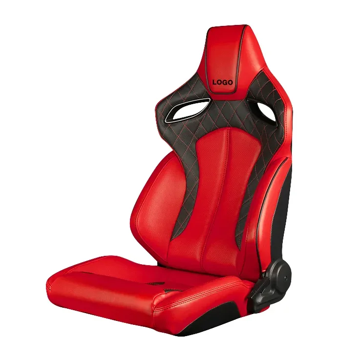 JBR9007 Universal Recline Leather Racing Bucket Car Seat