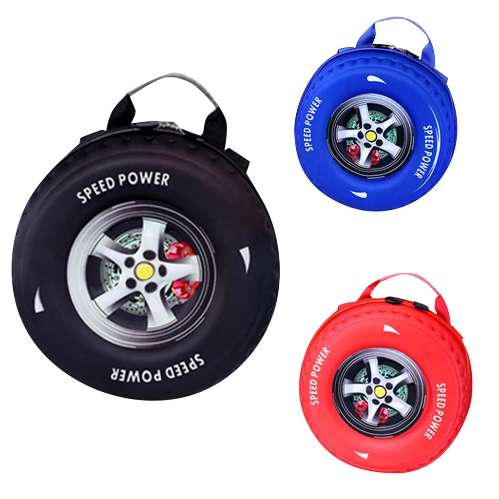 

New Children's Backpack Kids Funny 3D Car Tire Bag Kindergarten Fashion Shoulder Bag Student Creative Schoolbag