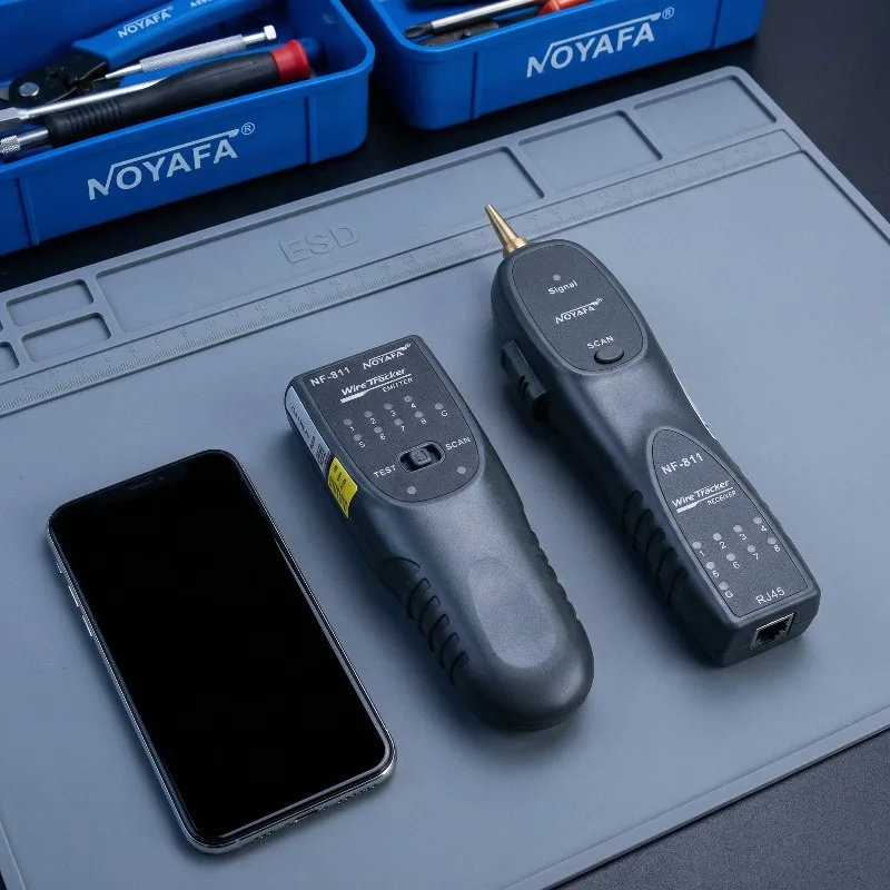 NOYAFA NF-811 Professional Network Wire Tracer New 60V Proof 4-Pair Cable Tester Line Finder for Cabling Installation Work