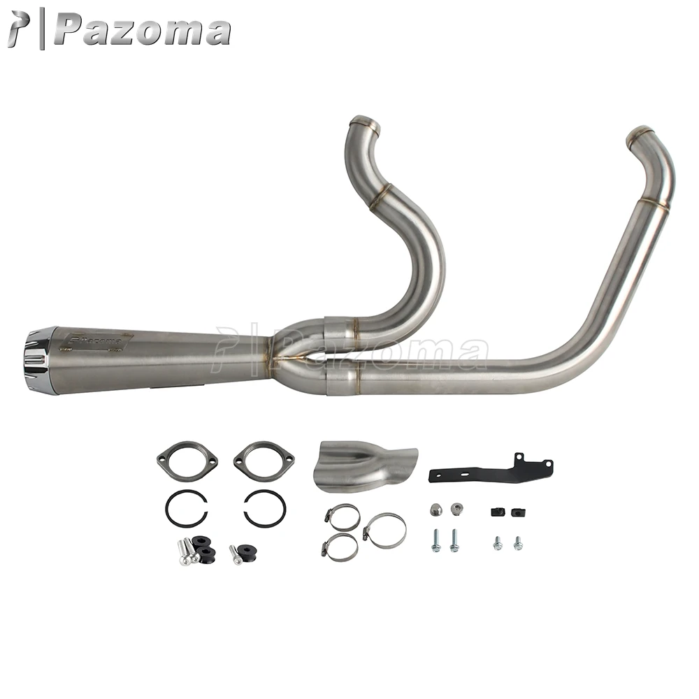 PAZOMA Complete Exhaust Muffler Motorcycle 2 In1 Full For Harley Softail Low Rider FXLR FXLRS FXRST FXLRST FXST FXBB FXBBS 18-25