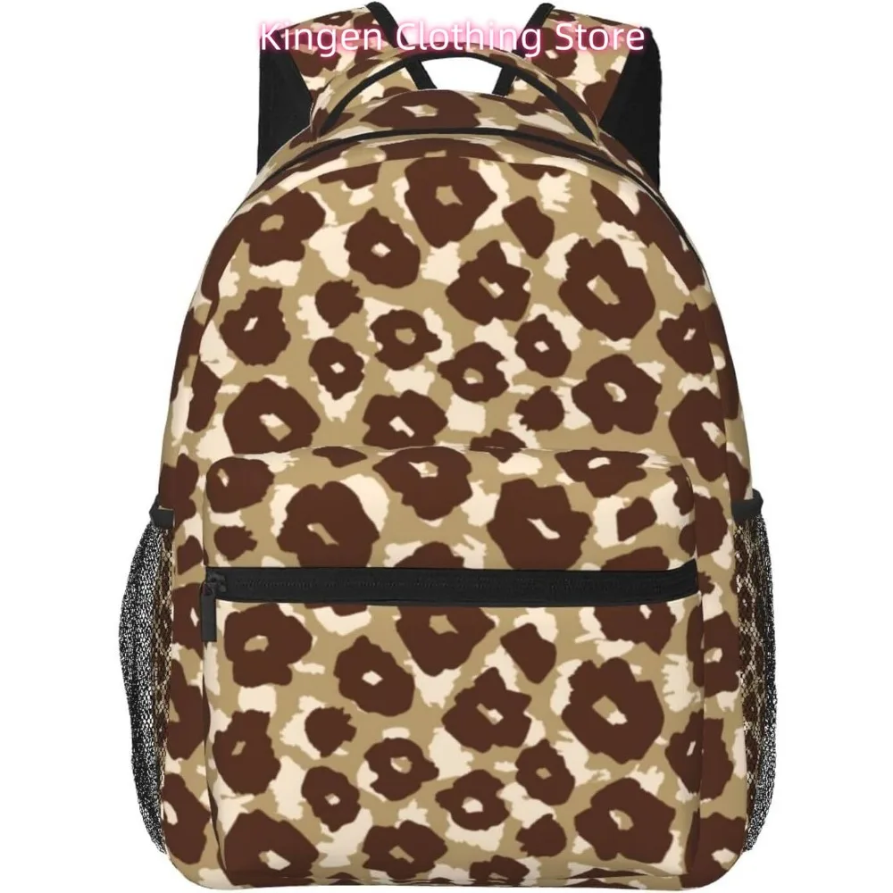 

Сумка для ноутбука обратно в школу Коричневый леопардовый легкий рюкзак для ноутбука Легкий многоцелевой дорожный повседневный рюкзак унисекс Colleg