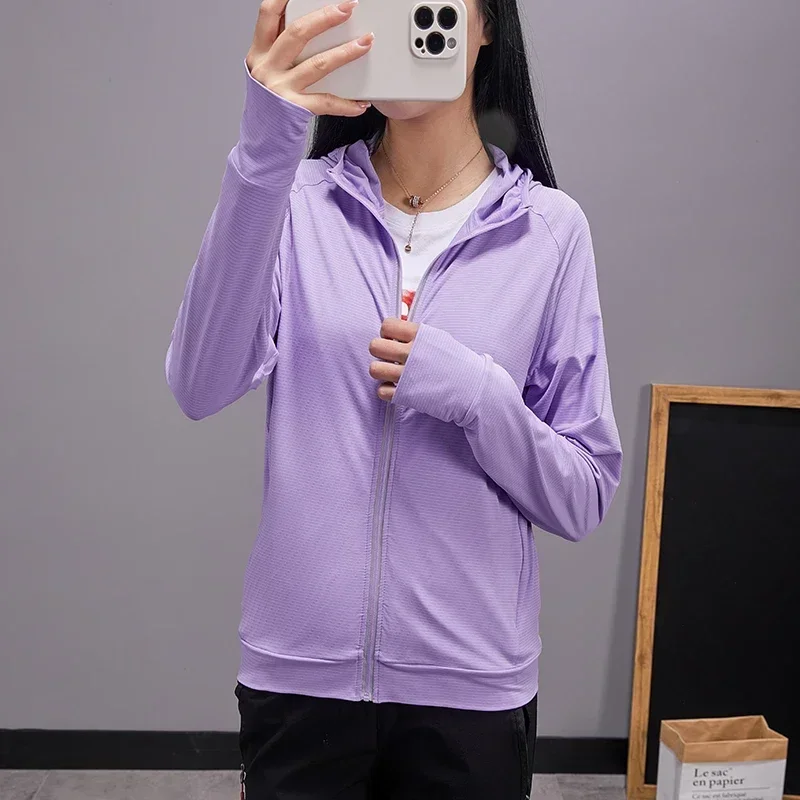 

Солнцезащитное пальто с длинным рукавом, уличная походная рубашка, легкое пляжное летнее платье, толстовка на молнии, охлаждающий женский Тренч UPF 50+